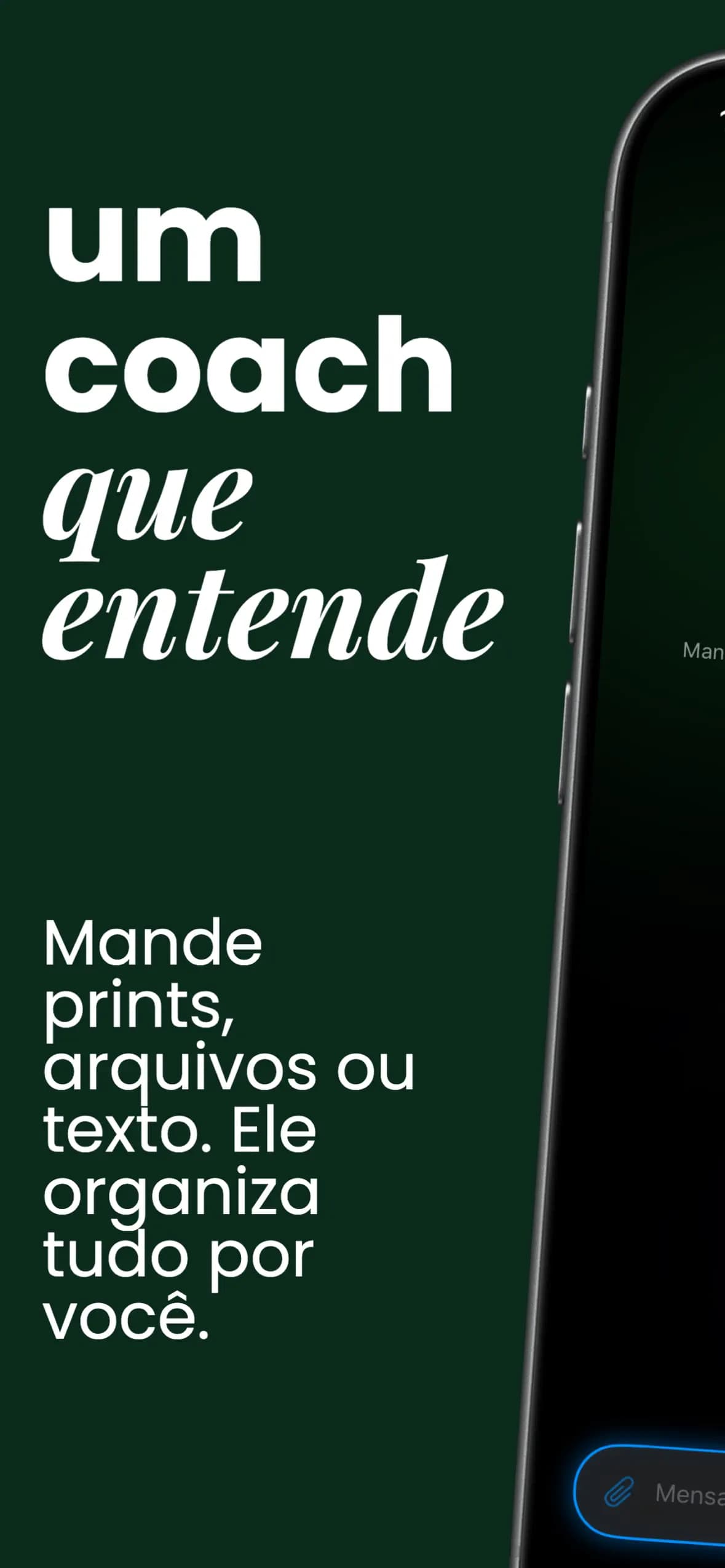 Seu treinador que te conhece — mande prints, arquivos ou texto
